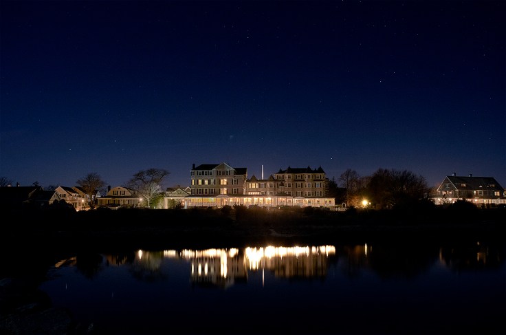The Harbor View Hotel under the stars